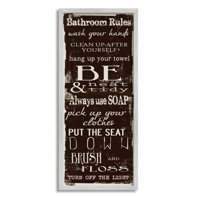 Salle de bain règles chocolat blanc
