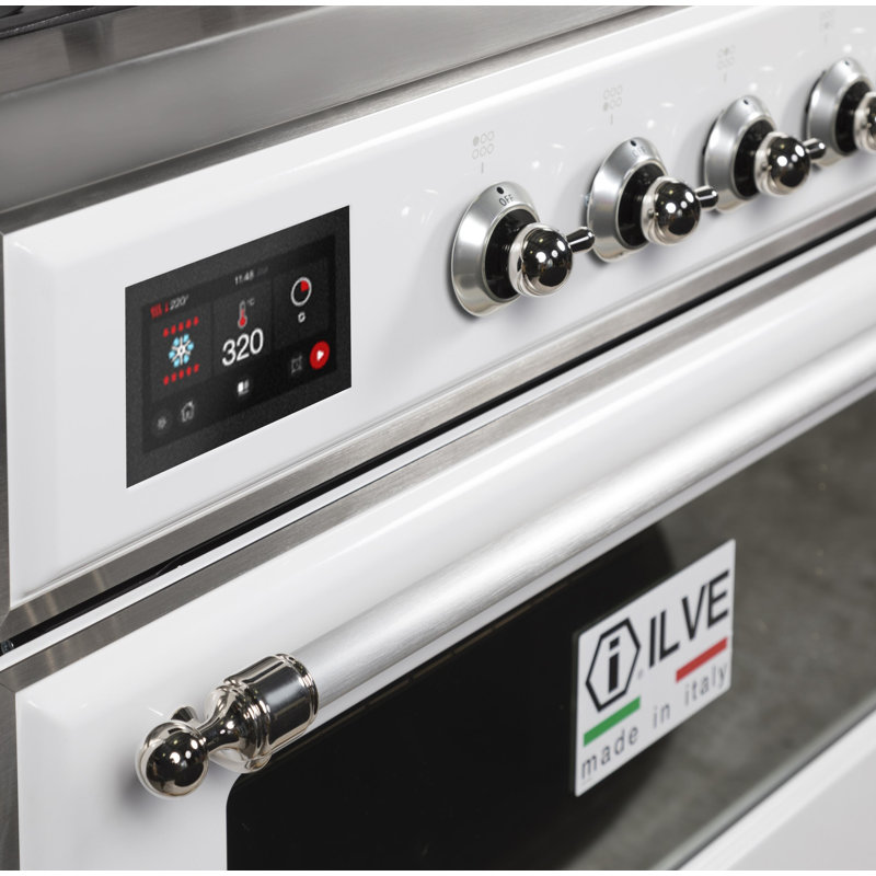 Majestic II Series 36" 3.5 cu ft. Freestanding Dual Fuel Range, White/Chrome, Liquid Propane