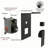 Rainfall Shower System With Storage Rack 10 inch Shower Faucet Set Matte Black with High Pressure with Square Shower Head Luxury Shower Set Wall Mount-1368202592