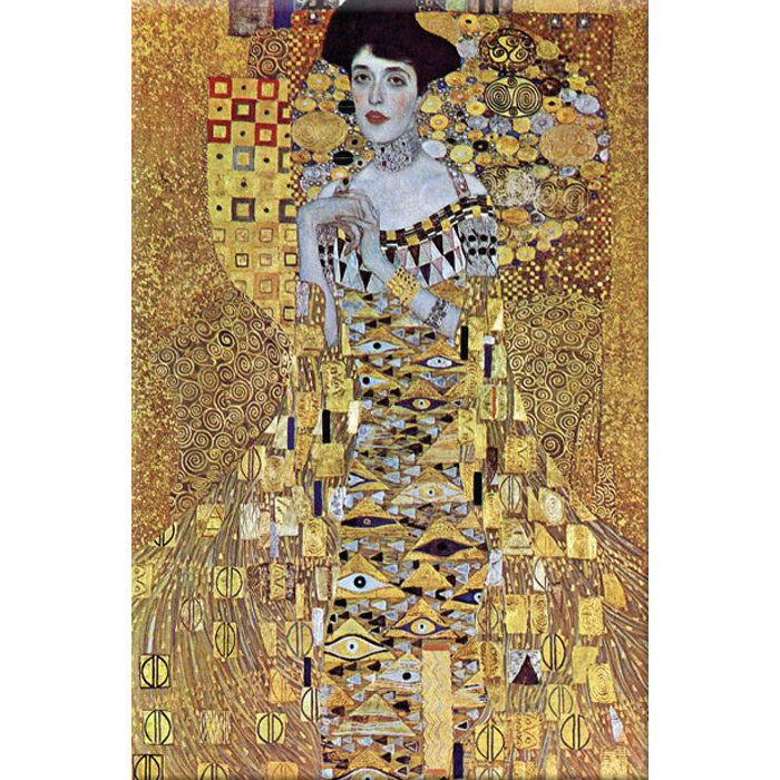 " Portrait Of Block-Bauer " by Gustav Klimt, 24" H x 16" W x 1.5" D