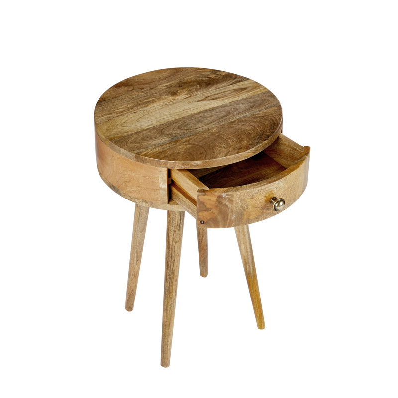 Binns Solid Wood End Table, Natural