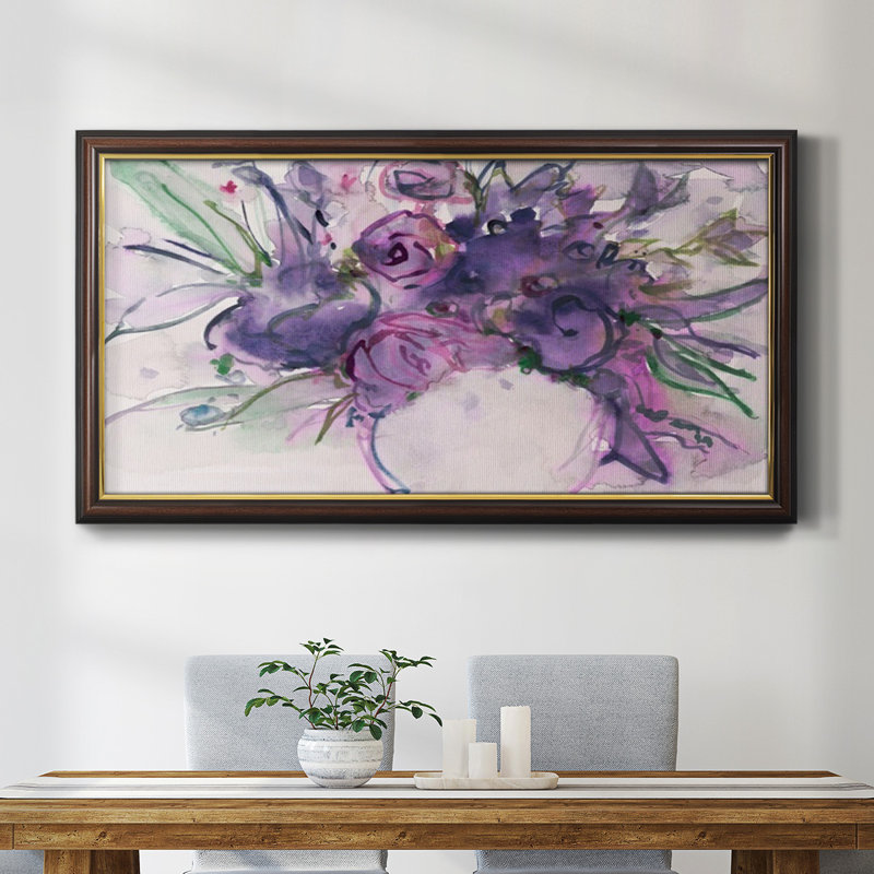«Lovrien Lavender Floral Splendor I», reproduction d'un seul cadre photo sur toile, H 25 po x l 45 po x P 2,5 po