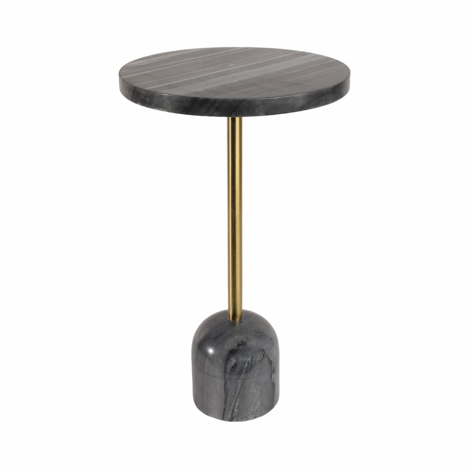 Barrett Tall Marble Table, Gray, 23'' H x 14" W x 14" D