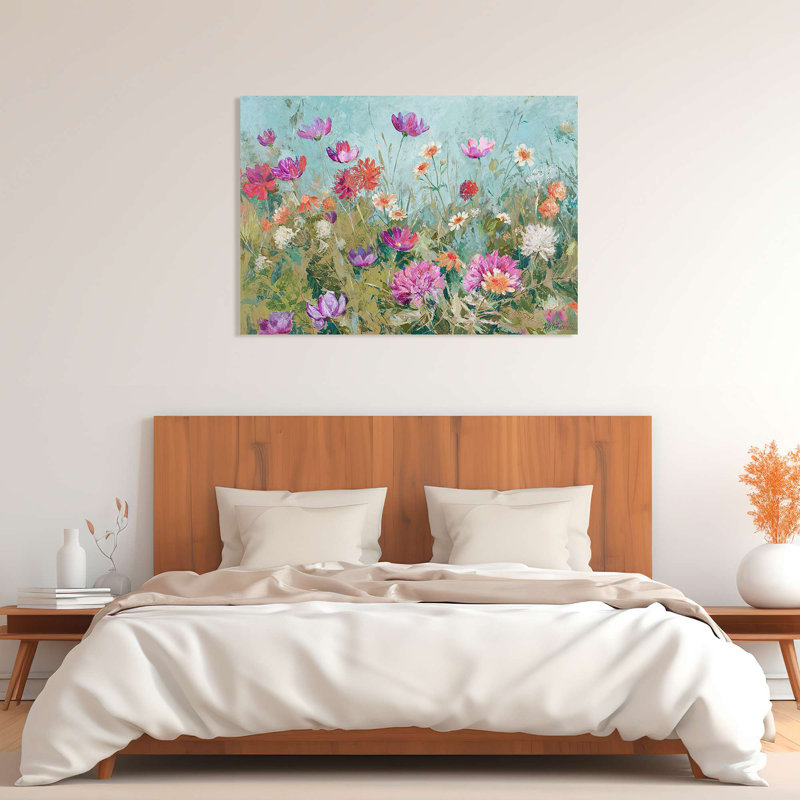 Floral Painting: Blooming Meadow by Nel Whatmore - Wrapped Canvas Print, 60cm H x 80cm W x 4cm D