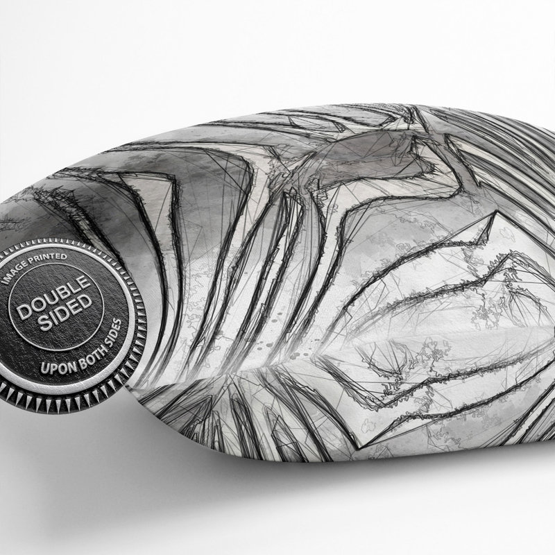 Zebra Vol.4 Sketch Square Throw Cushion, 55cm H x 55cm W x 20cm D