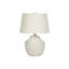 Lighting, 20 po, lampe de table, béton crème, abat-jour ivoire / crème, moderne