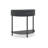 Artisan-Crafted Wave-Pattern Demi-Lune Console Table With Dark Gray Finish,Unique Half Moon Design End Table With 2 Storage Drawers And Bottom Shelf For Living Room, Bedroom, Study, Hallway-122882824