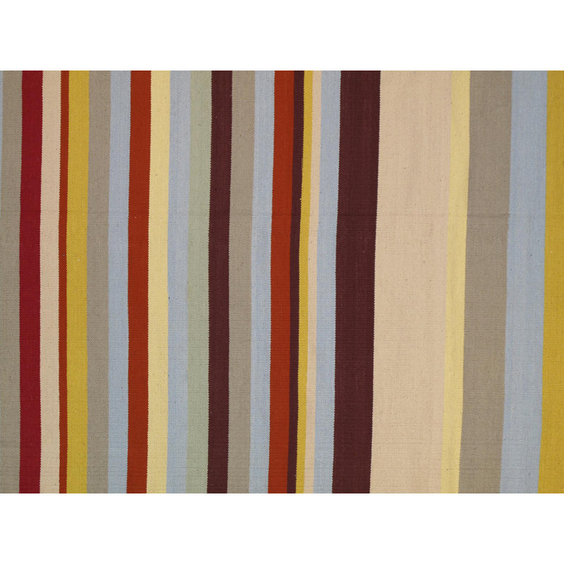 Tapis bleu / rouge / gris en coton noué à la main Anatolian