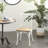 Metal White Dining Chair with Brown Rattan Seat-1376196211