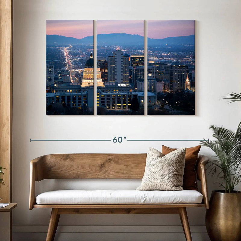 Salt Lake City At Dawn, H 32 po x l 50 po