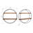 Kirtland 2 Piece Circle Industrial Pipe Shelves