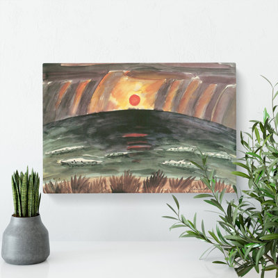 Sunset by Walter Gramatte - Wrapped Canvas