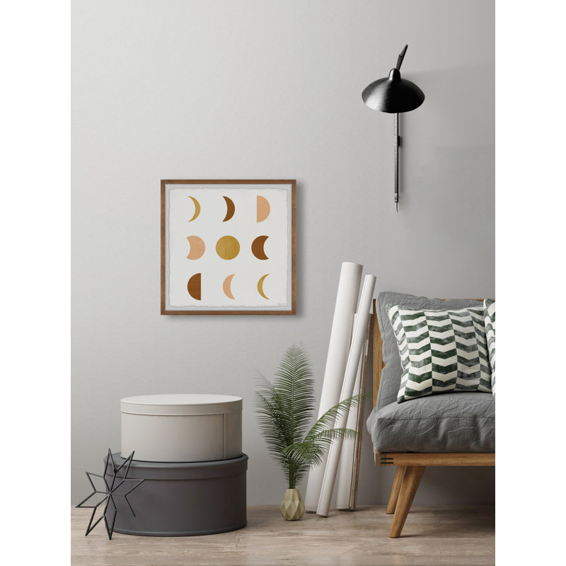 Eight Phases Of The Moon - Single Picture Frame Painting, 30cm H x 30cm W x 3.81cm D