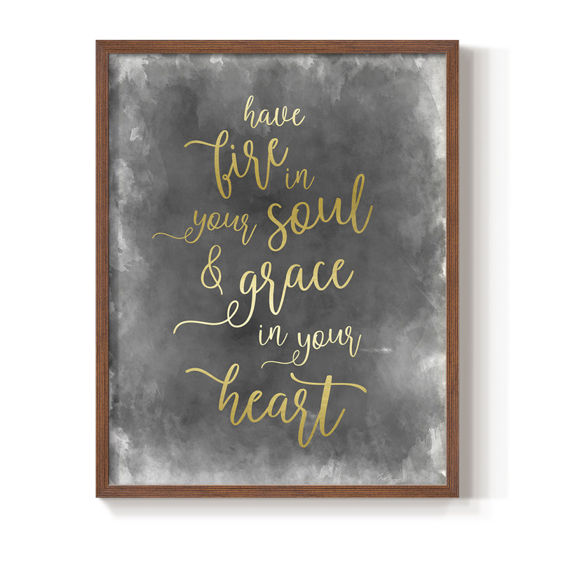 Fire in Your Soul, reproduction encadrée - bois massif, Brun, H 28 po x l 22 po