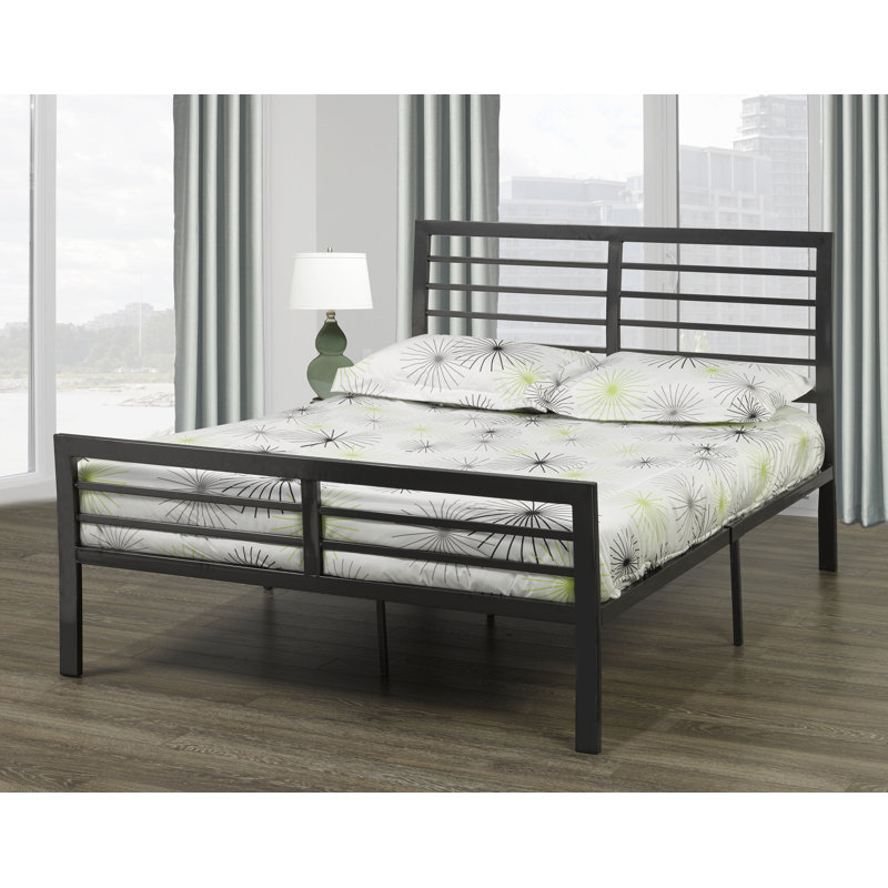 Lit plateforme Kaius, Gris anthracite, Grand