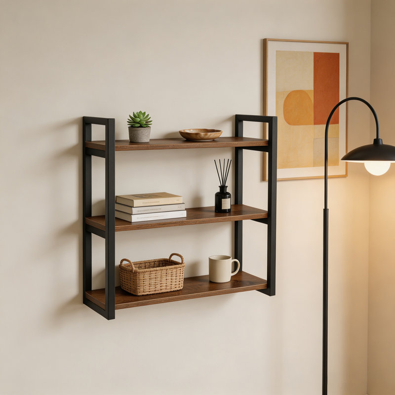 Étagère de rangement murale à 3 niveaux, Brown