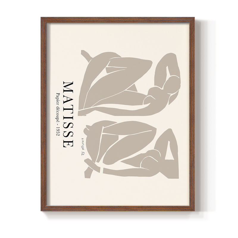 Matisse CCL III, reproduction encadrée - bois massif, Brun, H 10 po x l 8 po