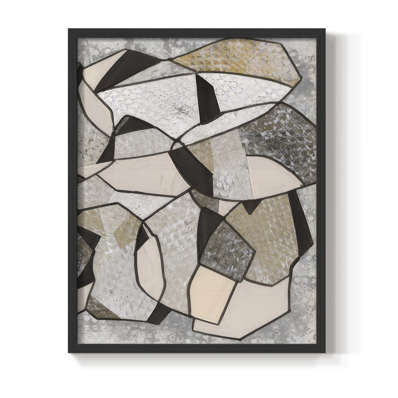 Impression encadrée Navajo Jasper II - bois massif, H 11 po x l 9 po, Noir, noir, noir, noir