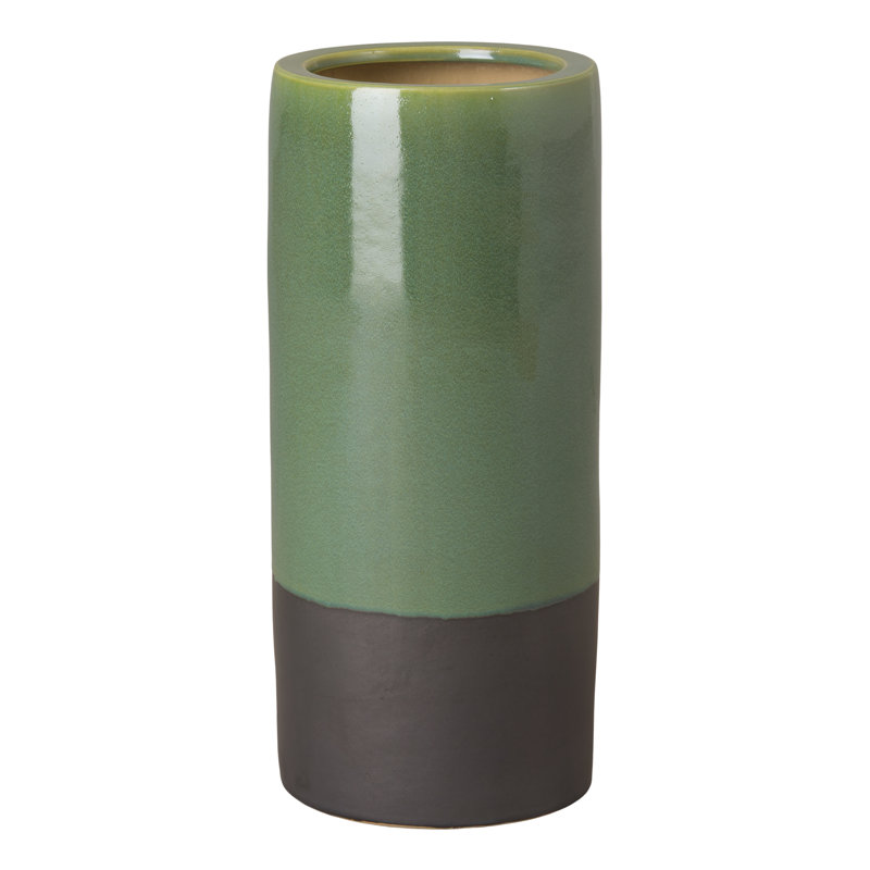 Pot à fleur en céramique Ehling, Vert / noir
