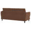 Canapé Elm 2 places, accoudoirs évasés, velours brun rouille rembourré en mousse 75 po