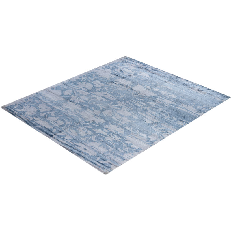Overdyed One-of-a-Kind Rectangle 8' 2" X 9'10" Hand Knotted Area Rug