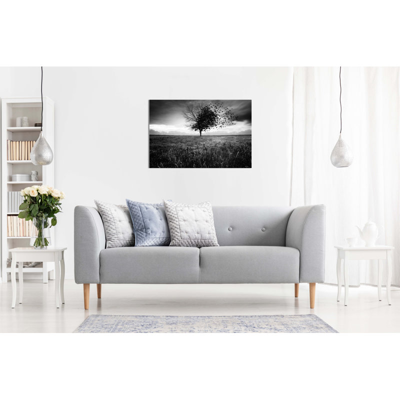 Lonely Tree Birds - Wrapped Canvas Art Prints, 20cm H x 31cm W