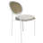 Modern Velvet Upholstered Dining Chair With Cane Rattan Back – Accent Side Chair With White Steel Base Open Frame Design, Mid-Century Boho Coastal Style-2101938389-2096635458