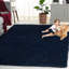 Tapis bleu marine en polyester tissé à la machine Brelee-1427962970