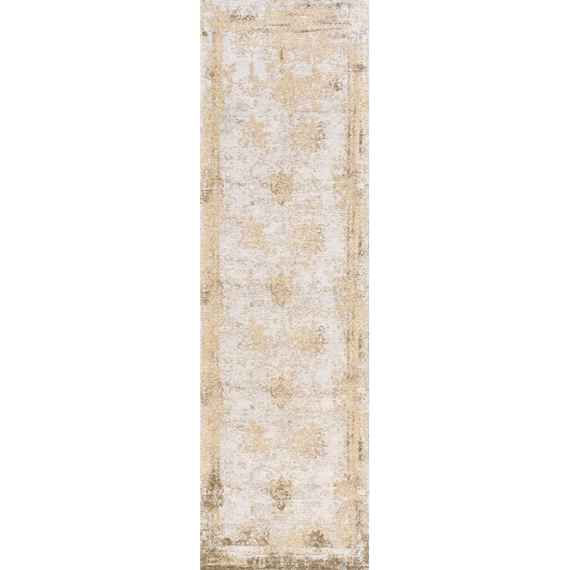 Chartres Oriental Cotton Hand Woven Area Rug, Runner 76 x 366cm