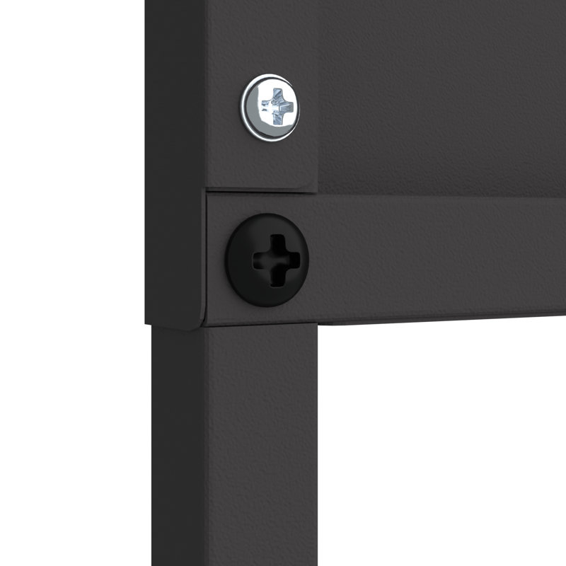 140cm H x 50cm W Fence Panels Included, Black