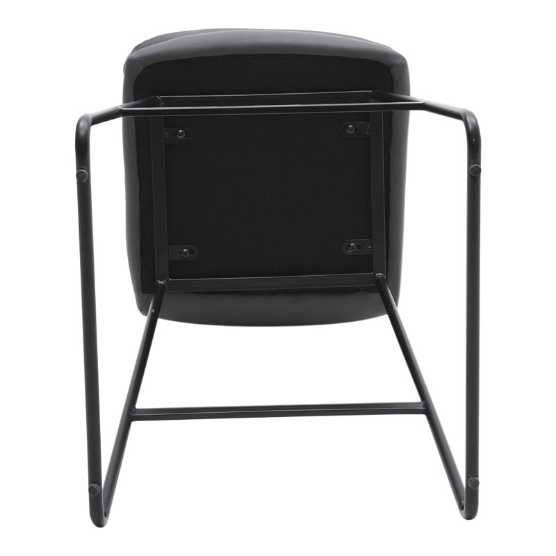 Carena Upholstered Counter Stool with Metal Frame, Grey