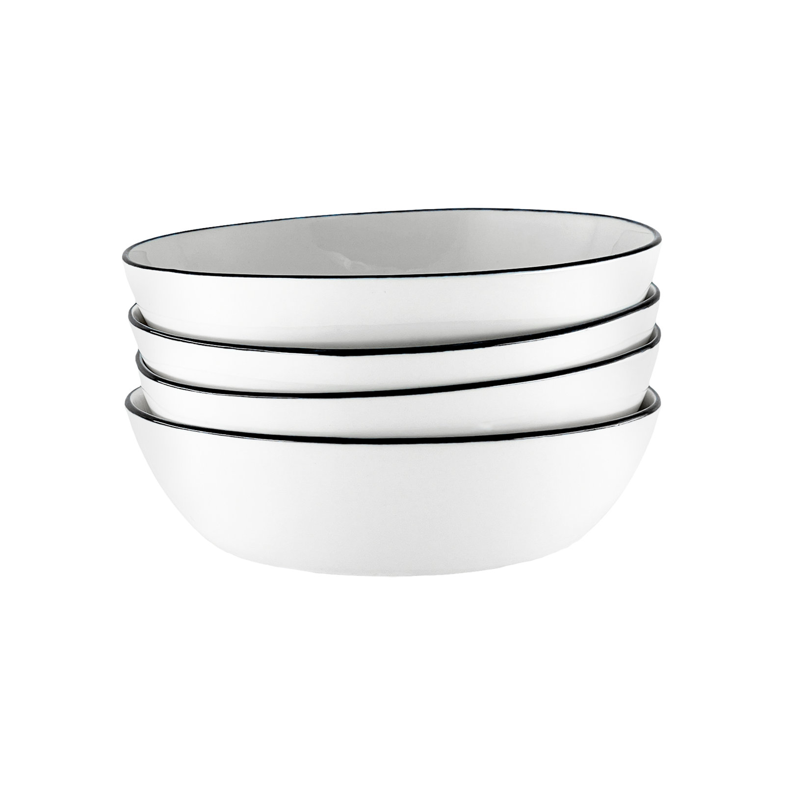 Abbesses Porcelain Pasta Bowl, Black