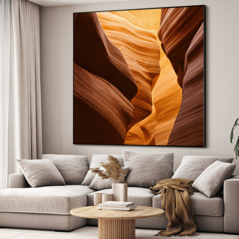 Très grande reproduction d'art sur toile - Paysage naturel, paysage moderne, œuvre d'art, décor pour le salon ou la chambre à coucher - «Assemblage requis du cadre (cadre non fini)»