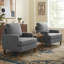 Fauteuil Clancy avec pieds en bois massif-129459920