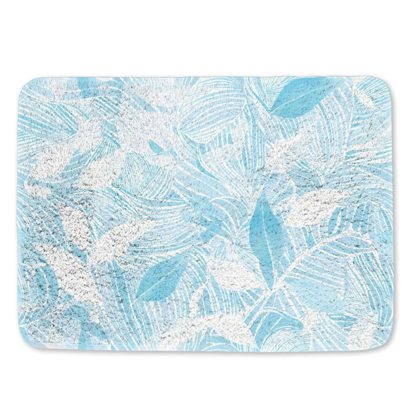 Tapis de bain tropical, L 17 po x L 24 po