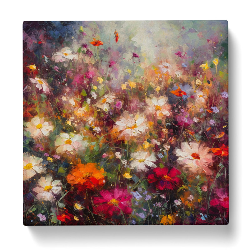 Floral Impressionism No.2 - Wrapped Canvas, 50cm H x 50cm W x 3cm D