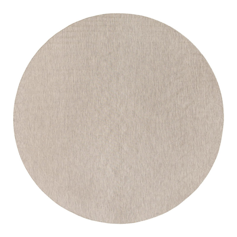Highland Light Gray/Ivory Indoor/Outdoor Use Area Rug, Round 13'1"