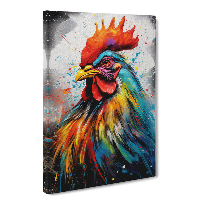 Chicken Gestural - Print, 50cm H x 35cm W x 3cm D