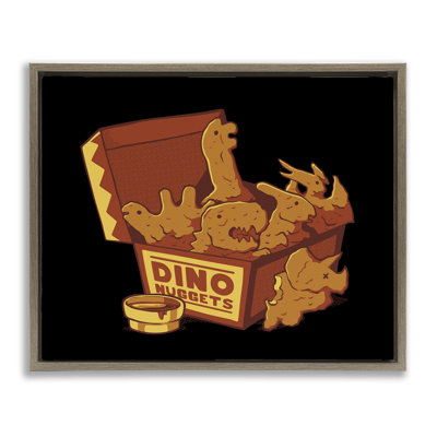 Dino Nuggets avec sauce, cadre flottant, design par Tobe Fonseca