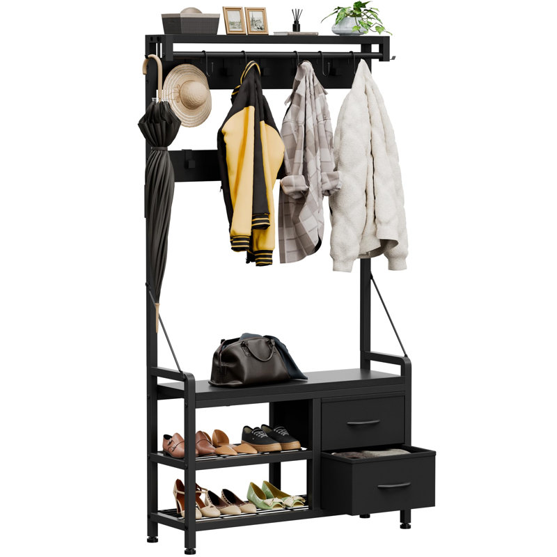 Azyria Hall Tree 80cm Wide, Black