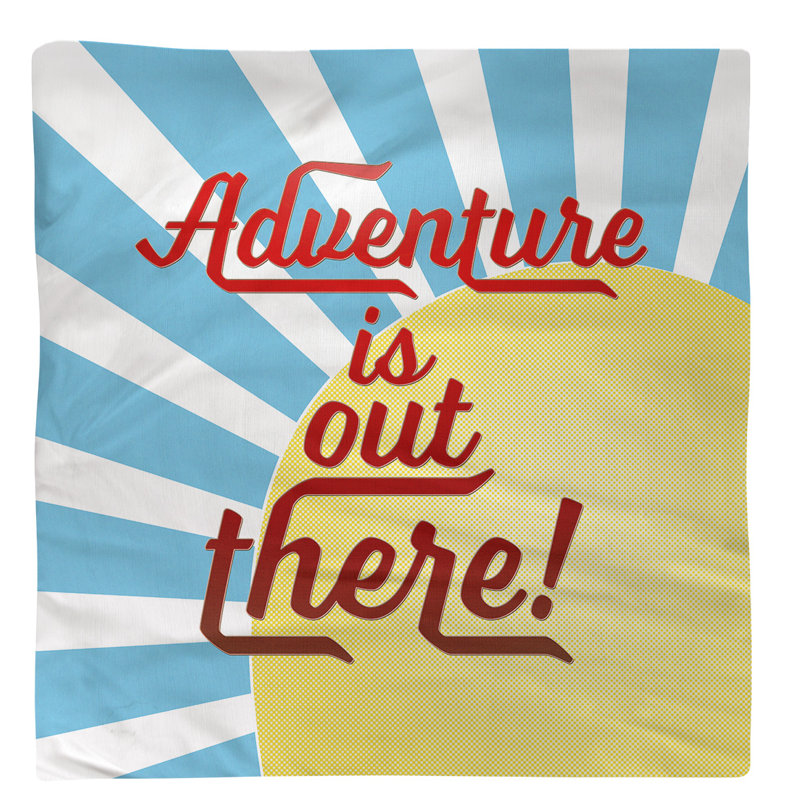 Serviette amusante citation adventure, L 22 po x l 22 po, Polyester