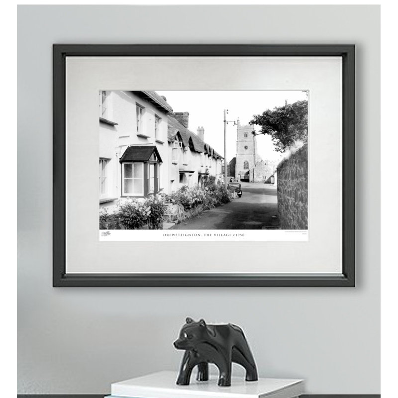Drewsteignton, The Village C1950 - Single Picture Frame Print, 45cm H x 60cm W x 2.3cm D