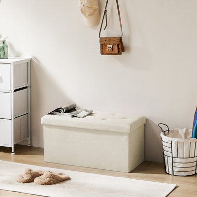 Repose-pieds rectangulaire avec rangement de 30 po de largeur