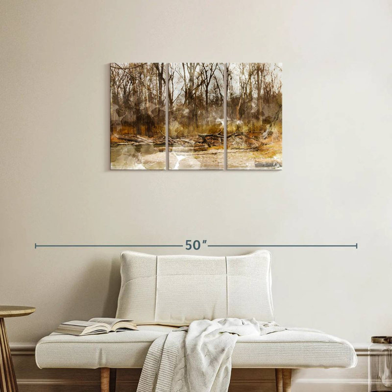 Alvord Landscape River Woods, 20" H x 33" W