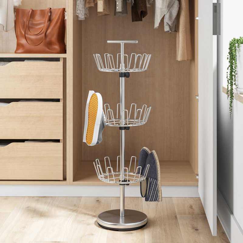Arbre de rangement pour chaussures à 3 niveaux, argent, Argent