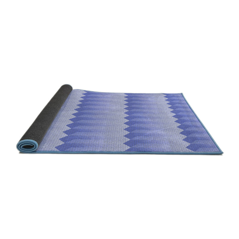 Tapis géométrique violet, Rond 5 pi