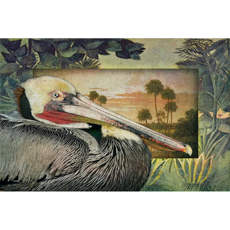 Pelican Paradise I - Wrapped Canvas Painting, 30cm H x 46cm W