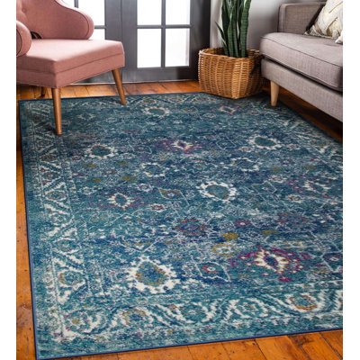 Tapis oriental turquoise Jaimez