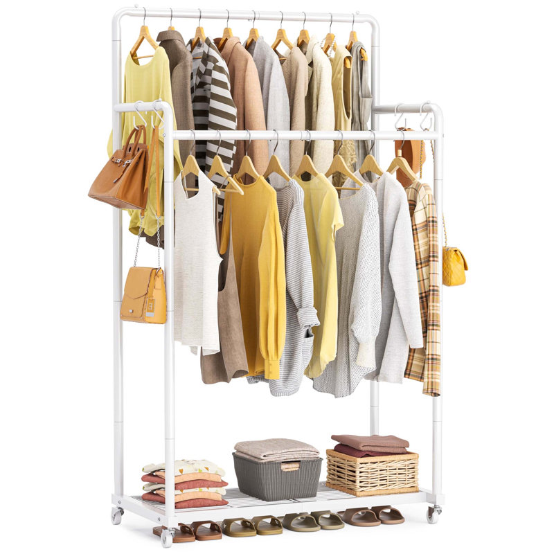 Bonville 72cm Rolling Clothing Rack, White