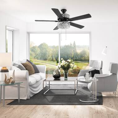 42 Edmund 3 - Blade Retractable Blades Ceiling Fan with Remote Control and Light Kit Included Etta Avenue